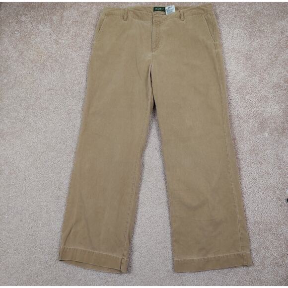 Eddie Bauer Women's Size 18 Beige Khaki Wide Leg Cotton Jean Pant High Rise - Picture 2 of 12